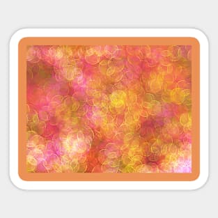 Bokeh Circle Orange Abstract Design Sticker